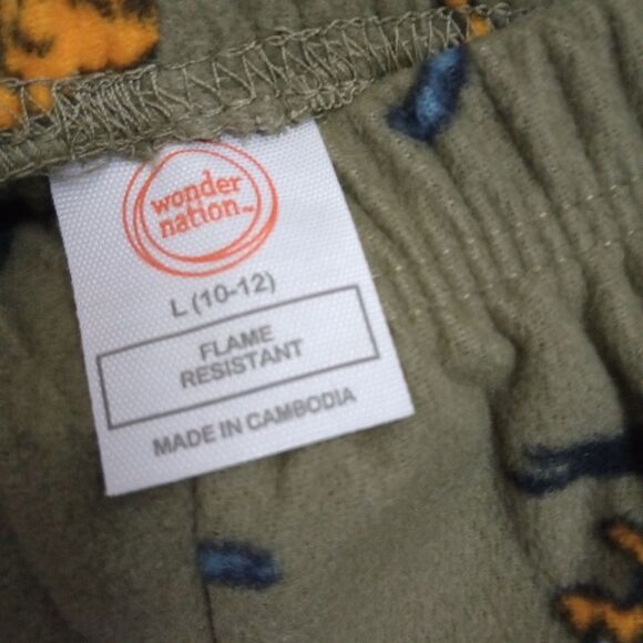 2 Wonder Nation Pajama Sets Long Sleeve Shirts Fleece Pants Size Large 10/12 - Picture 13 of 13